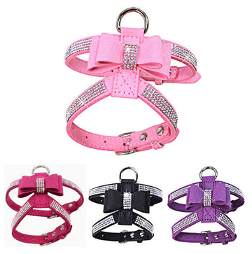 Bling Rhinestone Pet Puppy Dog Harness